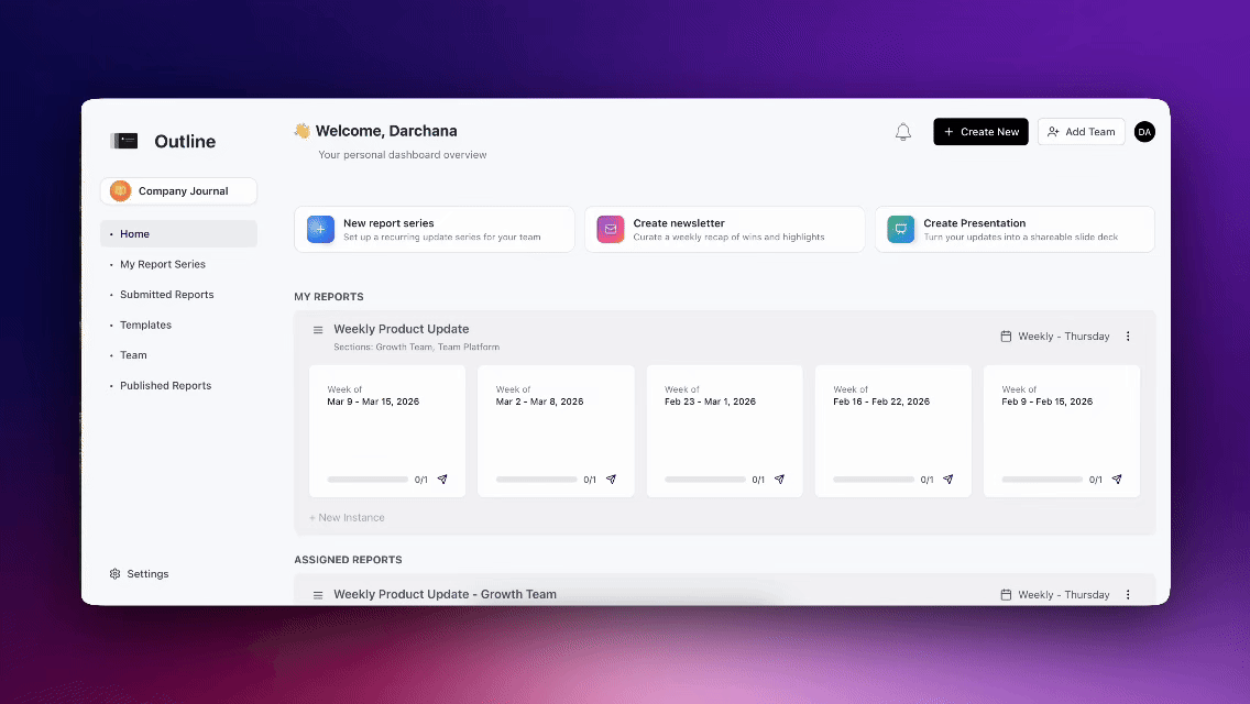 Outline presentation demo